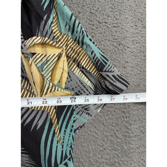 Reyn Spooner Shirt Mens L Regency Silk Jacquard Loop Collar Hawaiian Palm - Picture 7 of 12